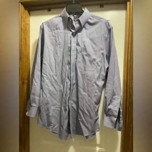 JoS. A Bank 16 1/2-33 blue and white houndstooth button up